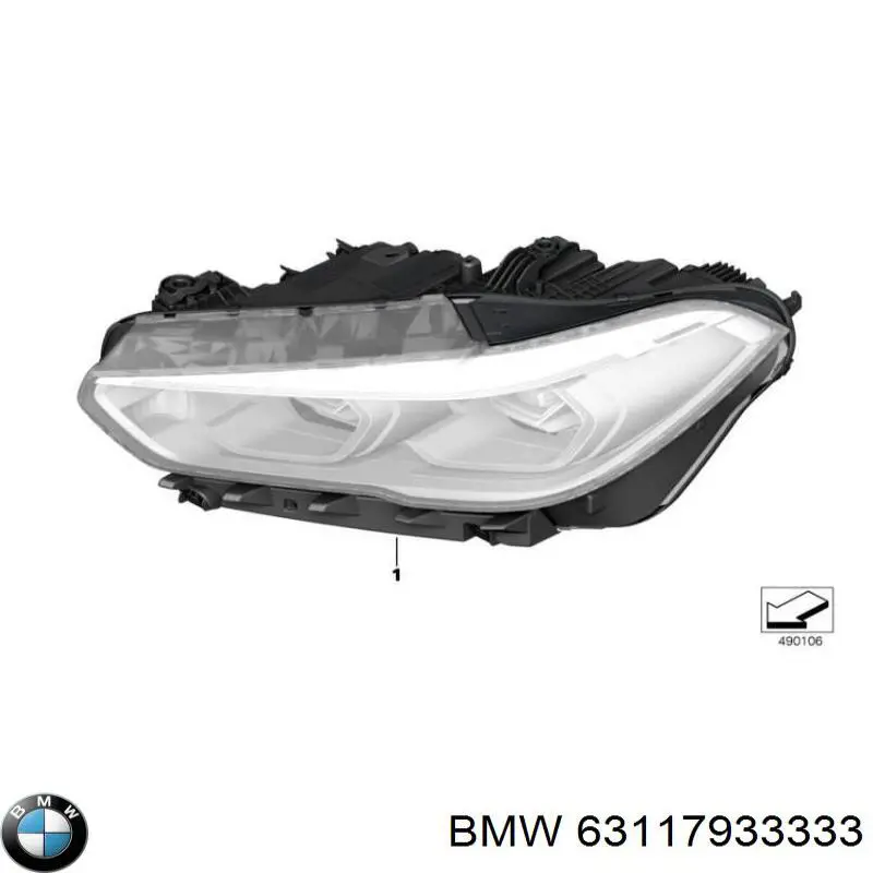 Фара левая 63117933333 BMW