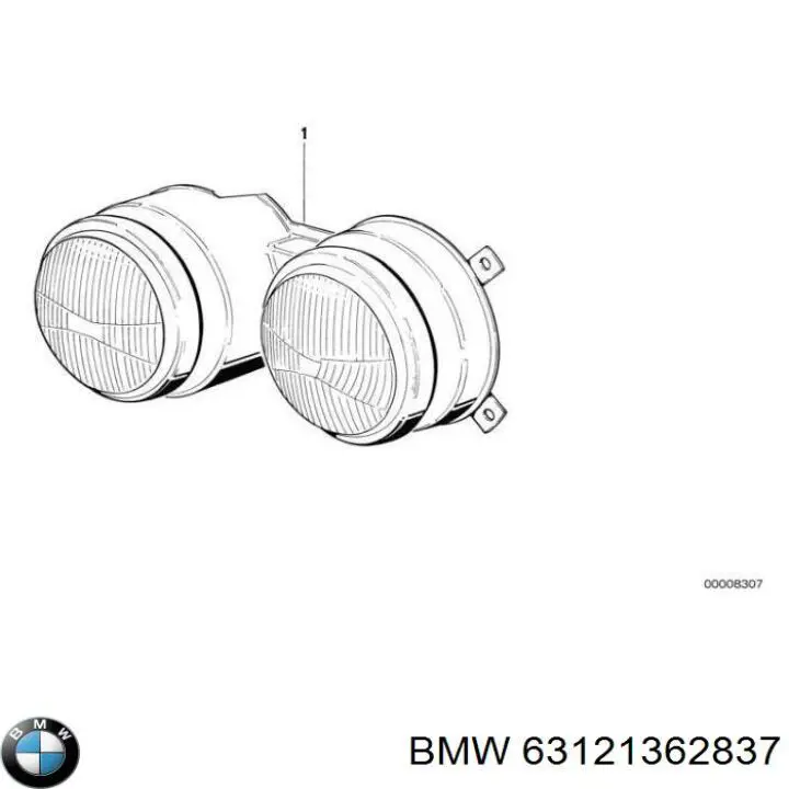63121362837 BMW фара левая