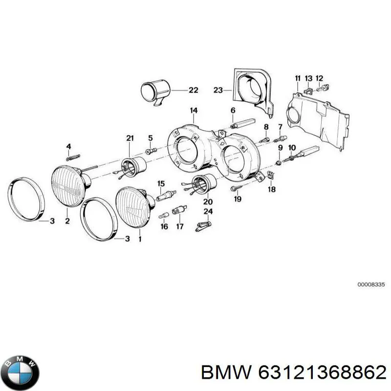 Правая блок фара BMW 63121368862 цена, от 281.10 USD