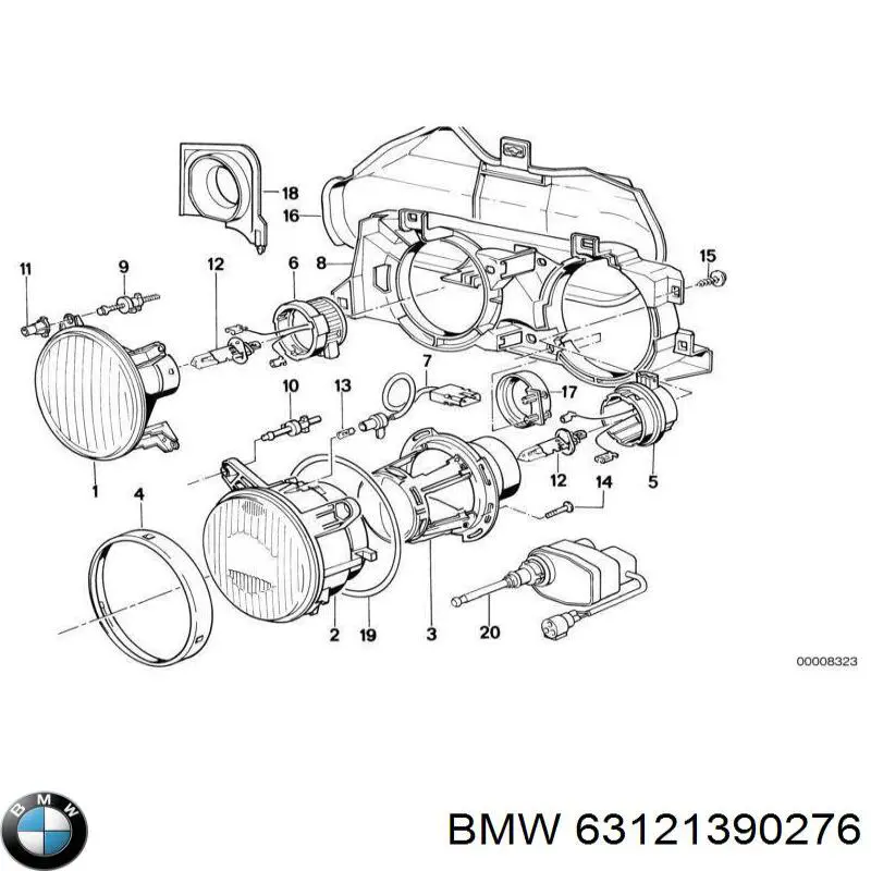 Правая блок фара BMW 63121391334 цена, от 35.15 USD