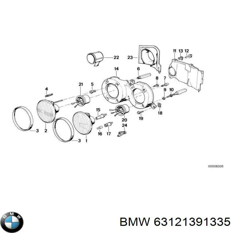 Отражатель (рефлектор) фары BMW 63121391335 цена, от 110.16 USD