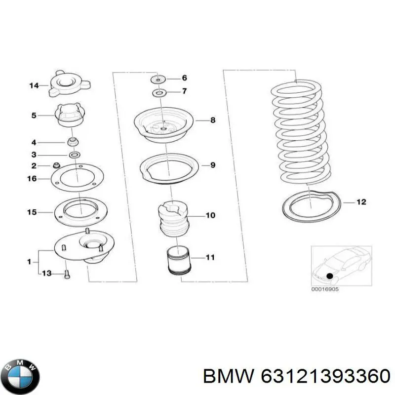  BMW 63121393360 цена, от 287.25 USD