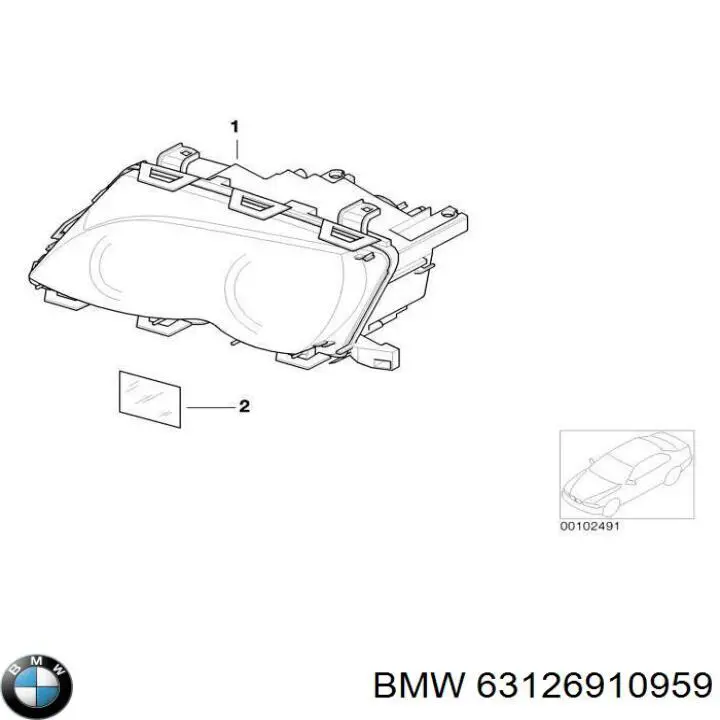 Фара левая BMW 63126910959 цена, от 70.95 USD