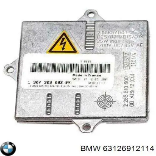 Bobina de reactancia, lámpara de descarga de gas 63126912114 BMW