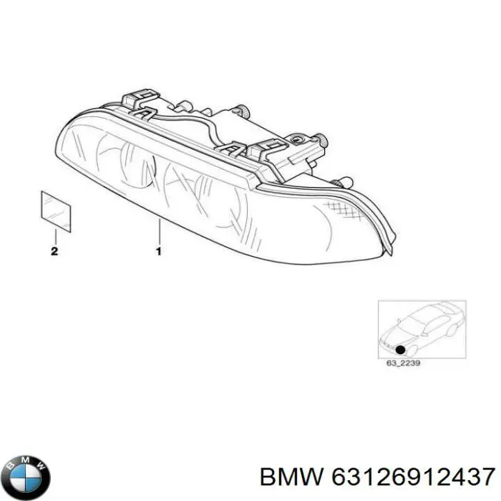 Фара левая 63126902523 BMW