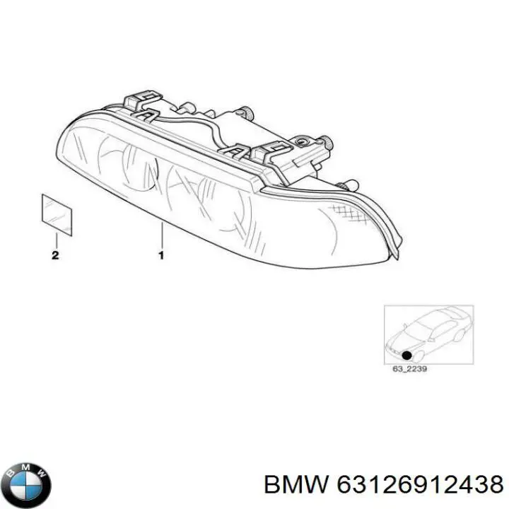 63126912438 BMW luz direita