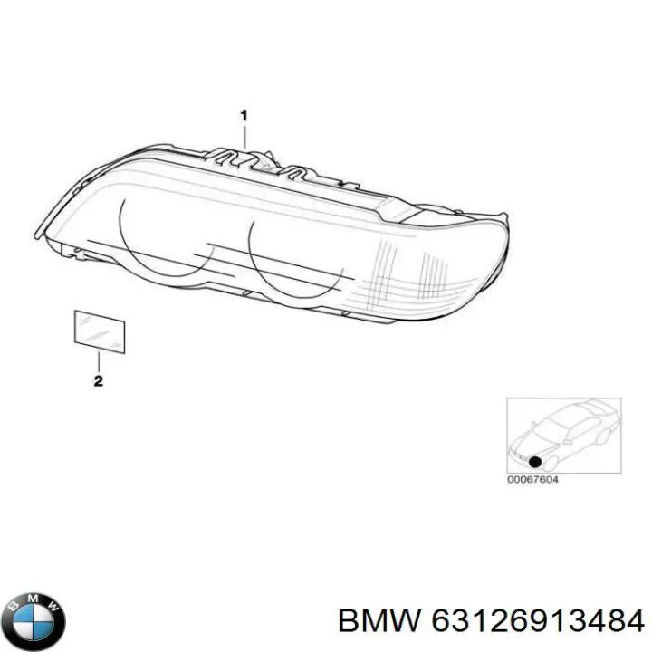 63126913484 BMW luz direita