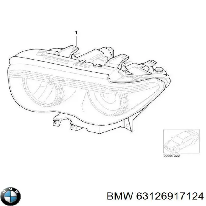 63126917124 BMW luz direita