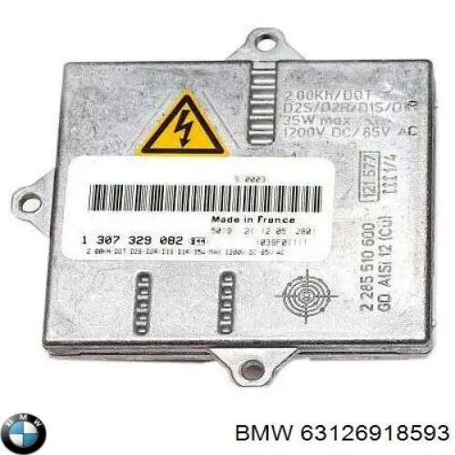 Bobina de reactancia, lámpara de descarga de gas 63126918593 BMW