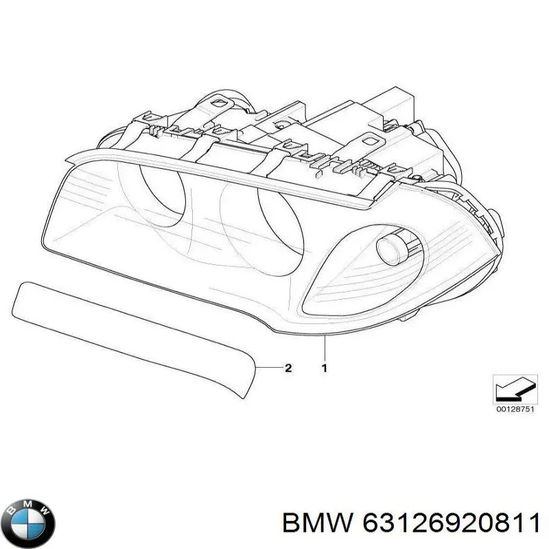 63126920811 BMW Фара