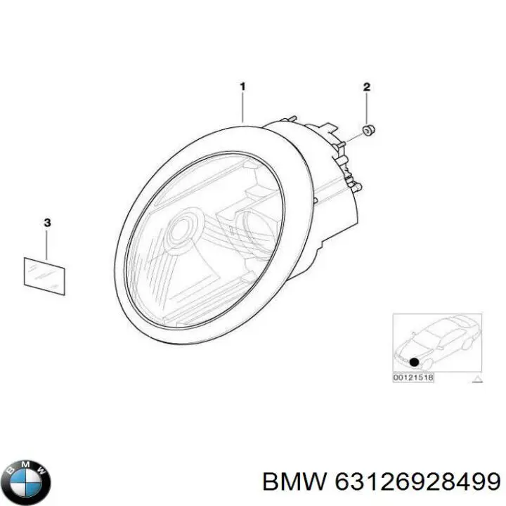 63126928499 BMW Фара