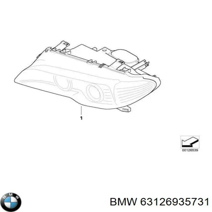 63126935731 BMW фара левая