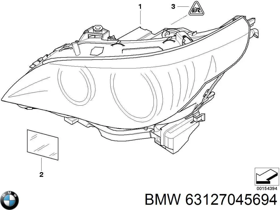 Правая блок фара BMW 63127044674 цена, от 314.97 USD