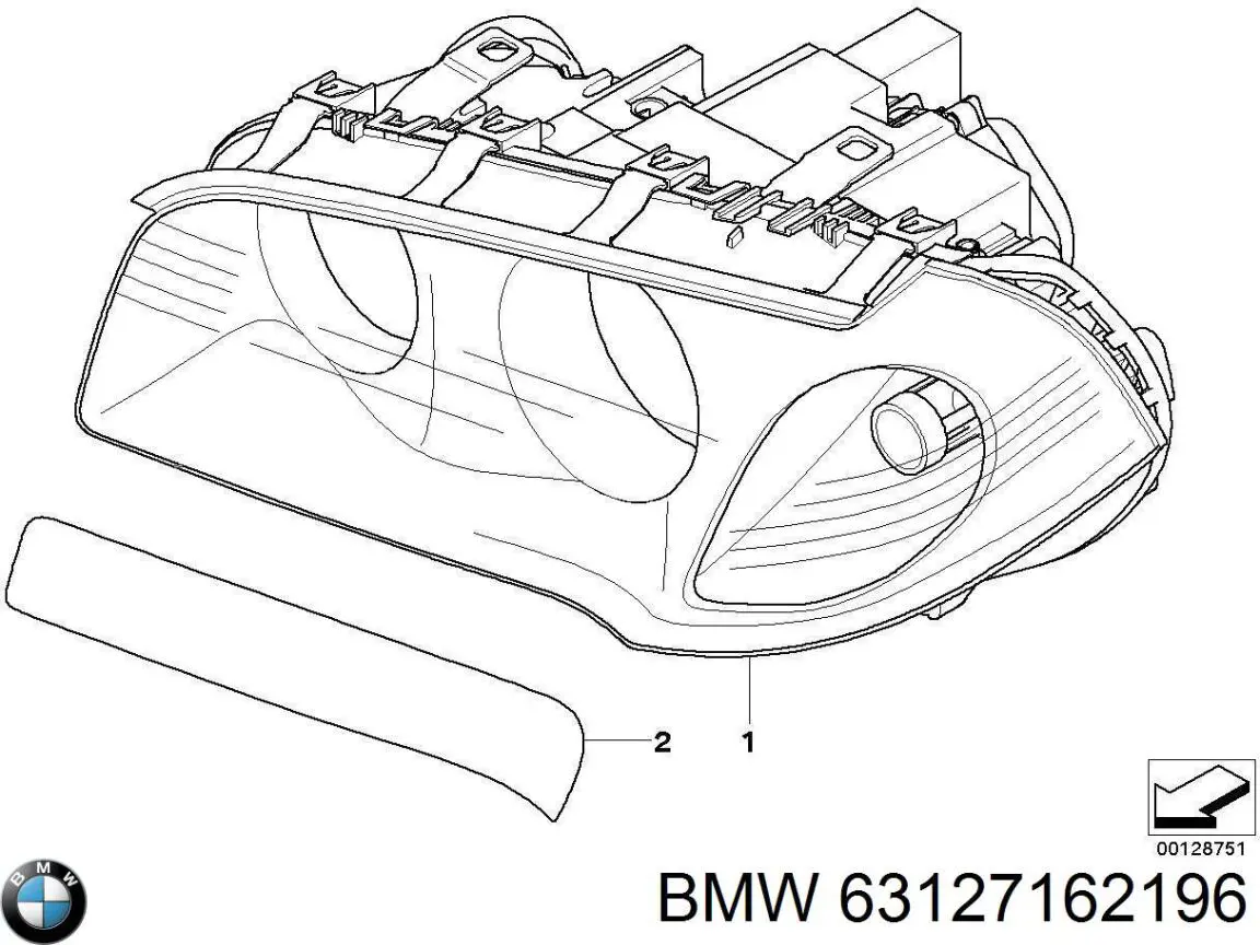 63127162196 BMW luz direita