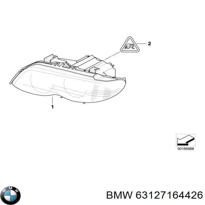 Фара правая 63127164426 BMW