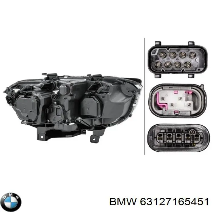 Купить 63127165451 BMW Фара левая передняя