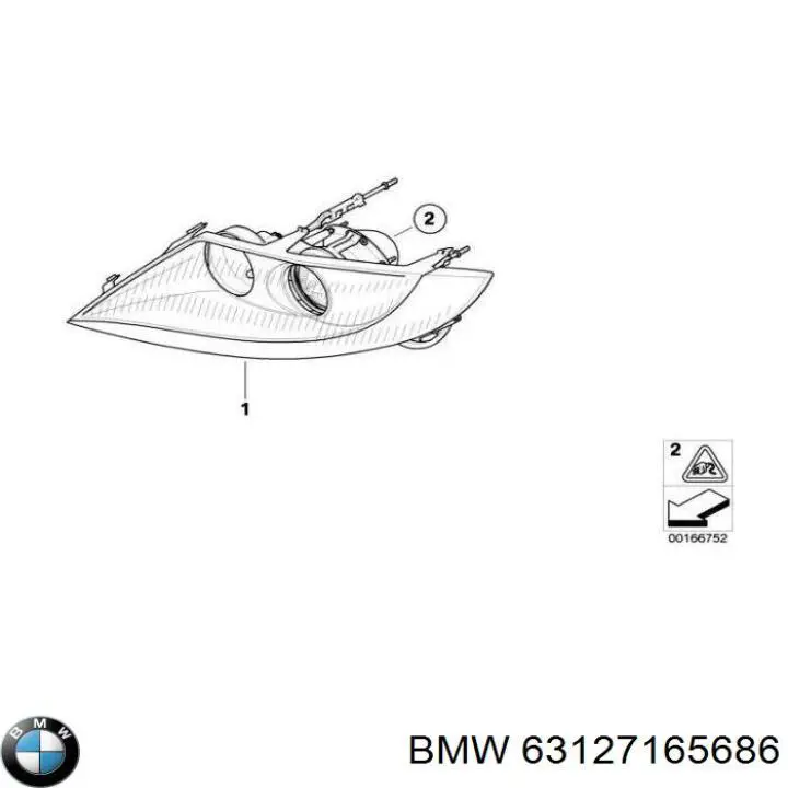 Фара правая 63127165686 BMW