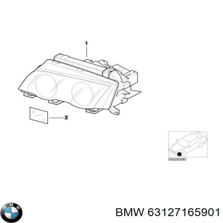 63127165901 BMW фара левая