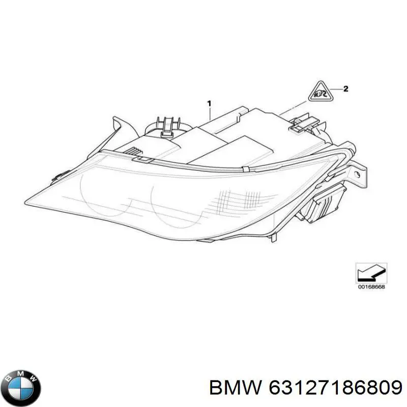 63127186809 BMW Фара передняя правая
