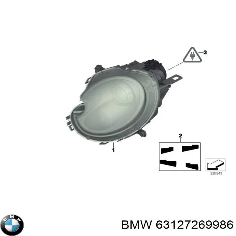 63127269986 BMW luz direita