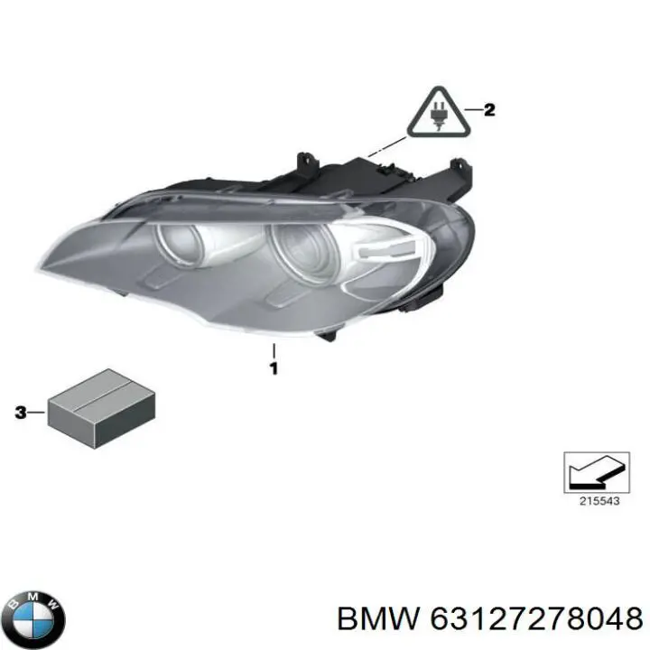 63127278048 BMW Фара передняя правая