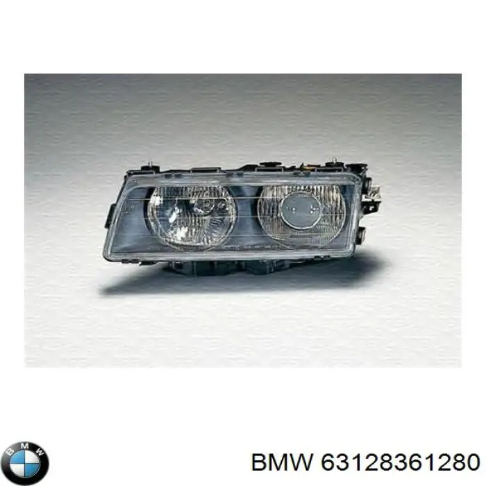 Стекло фары правой BMW 63128361280