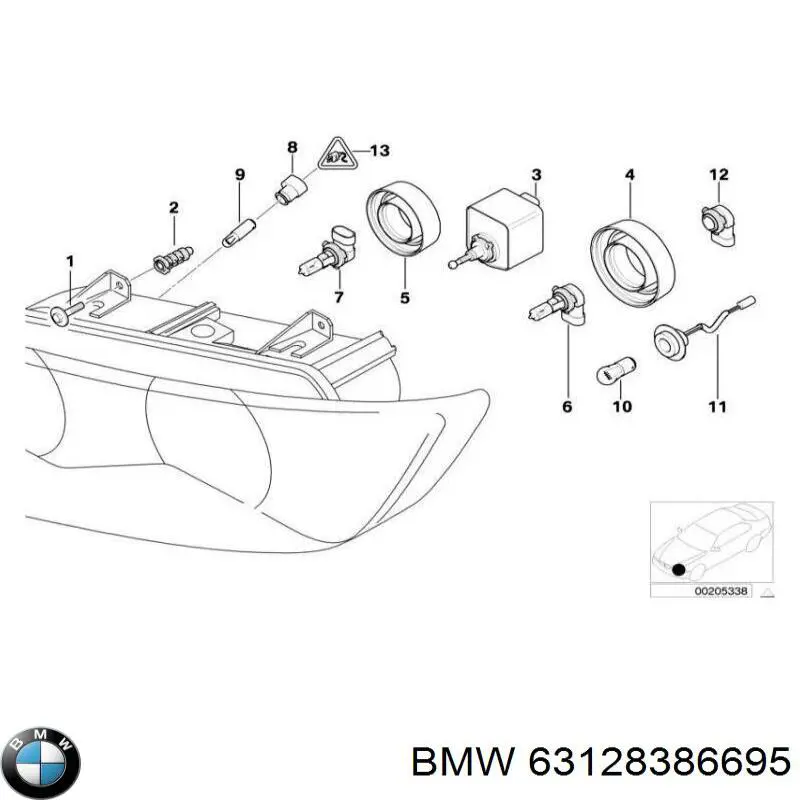 BMW 63128386695 цена, от 24.66 USD