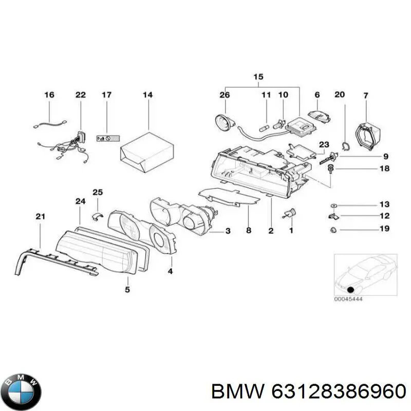 Блок розпалювання, ксенон 63128386960 BMW