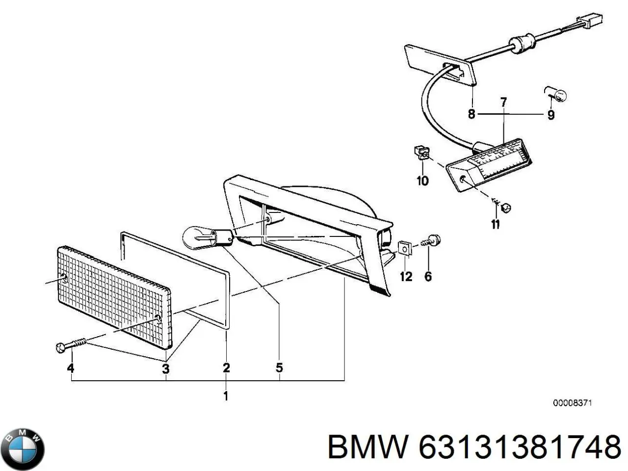 Указатель поворота правый 63131381748 BMW