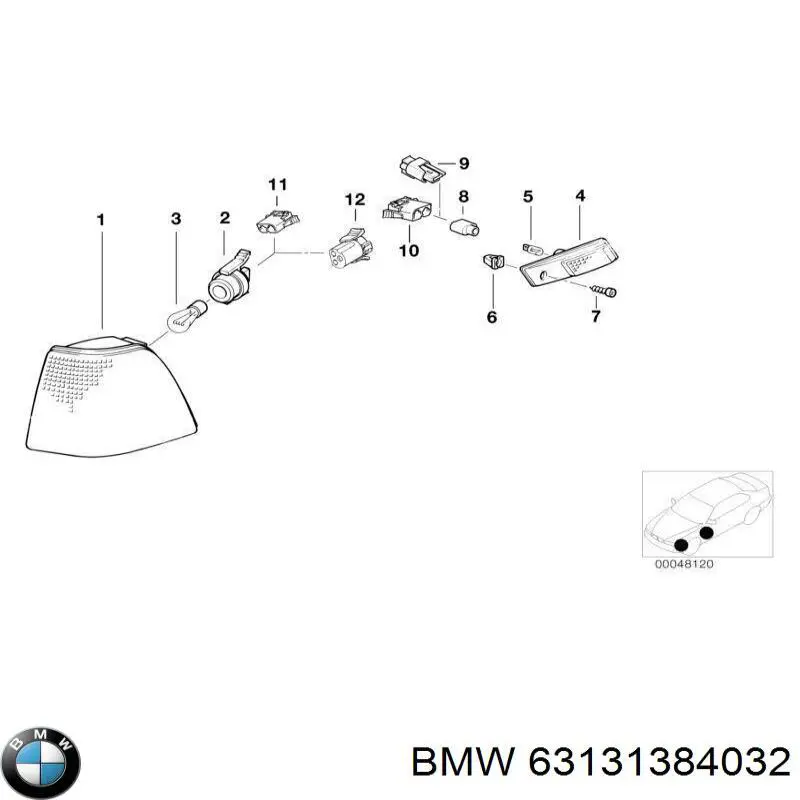 63131384032 BMW указатель поворота правый