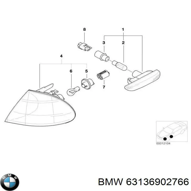0311328002 BMW Поворотник правый