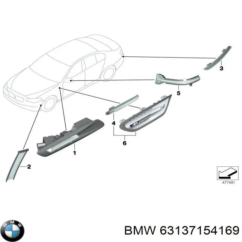 Указатель поворота на крыле Autotechteile 7016370 цена, от 20.27 USD
