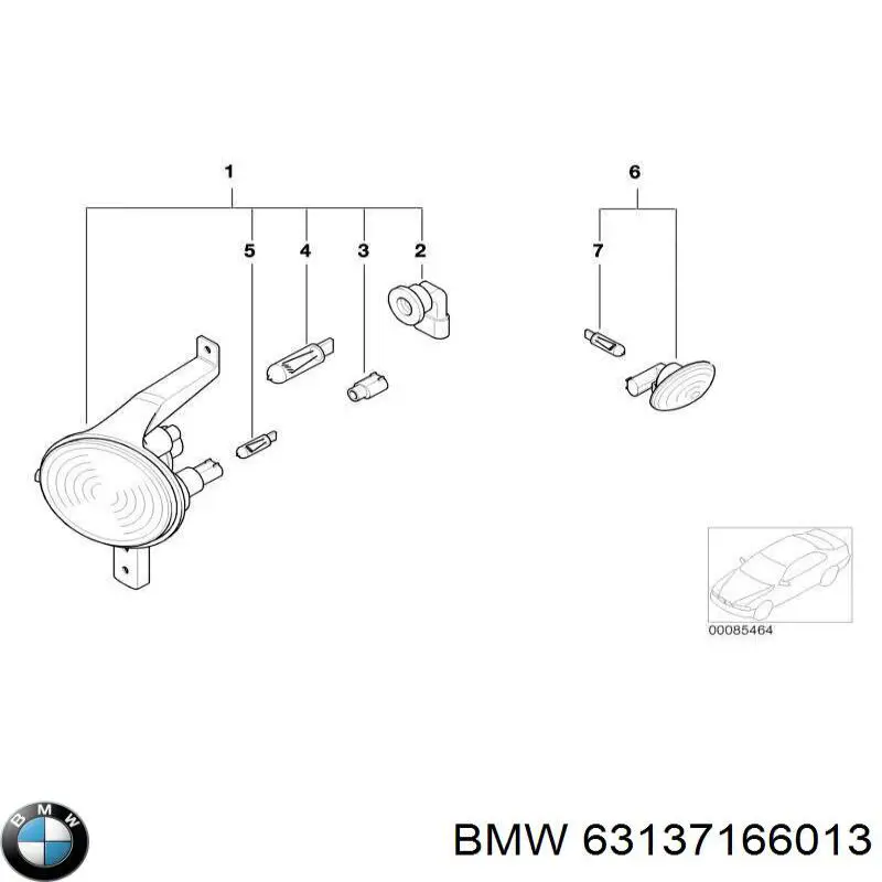 63137166013 BMW Повторитель поворота на крыло