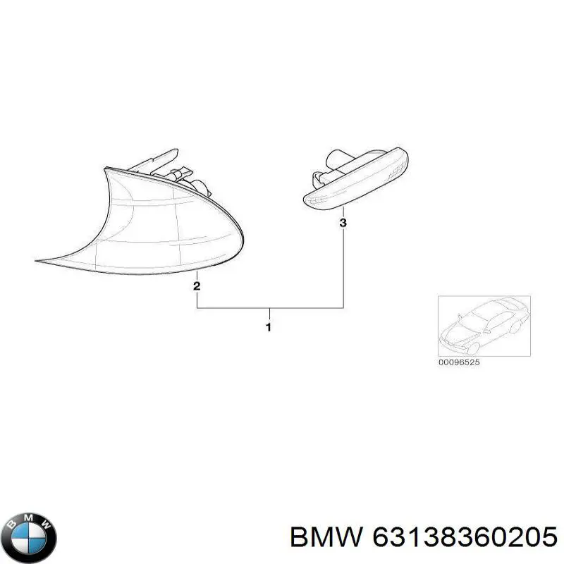 Правый указатель поворота BMW 8360205 цена, от 4.05 USD