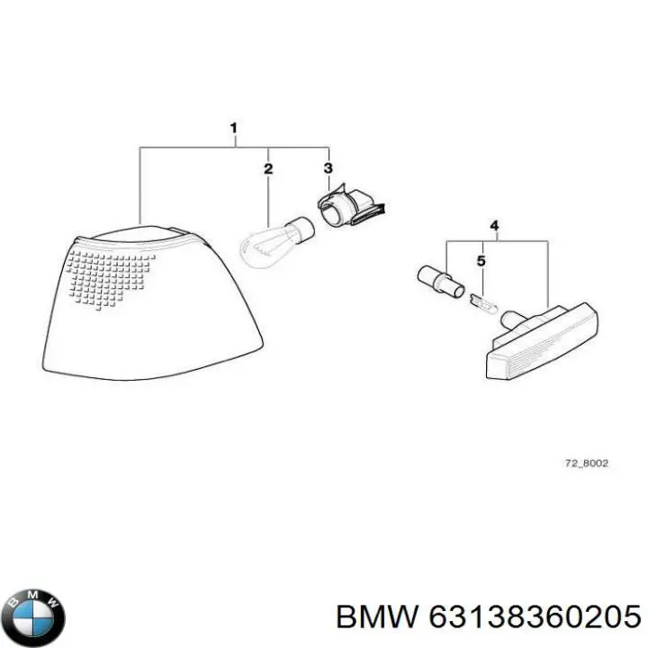 8360205 BMW Поворотник правый