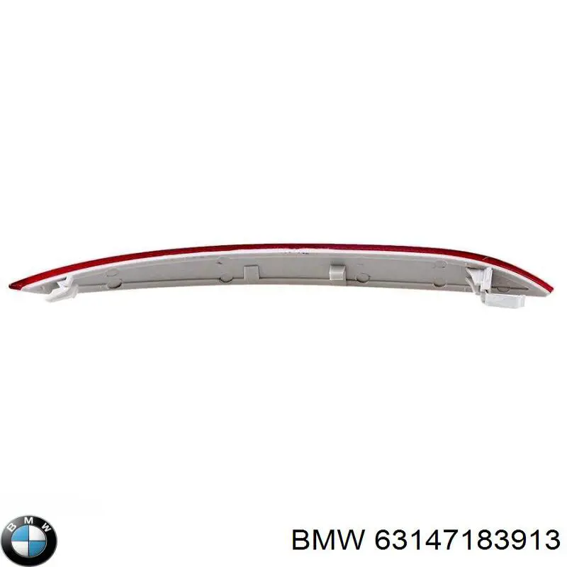 63147183913 BMW retrorrefletor (refletor do pára-choque traseiro esquerdo)