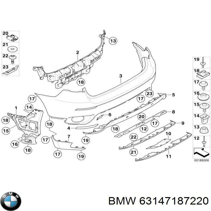 Retrorrefletor (refletor) do pára-choque traseiro direito para BMW X6 (E71)