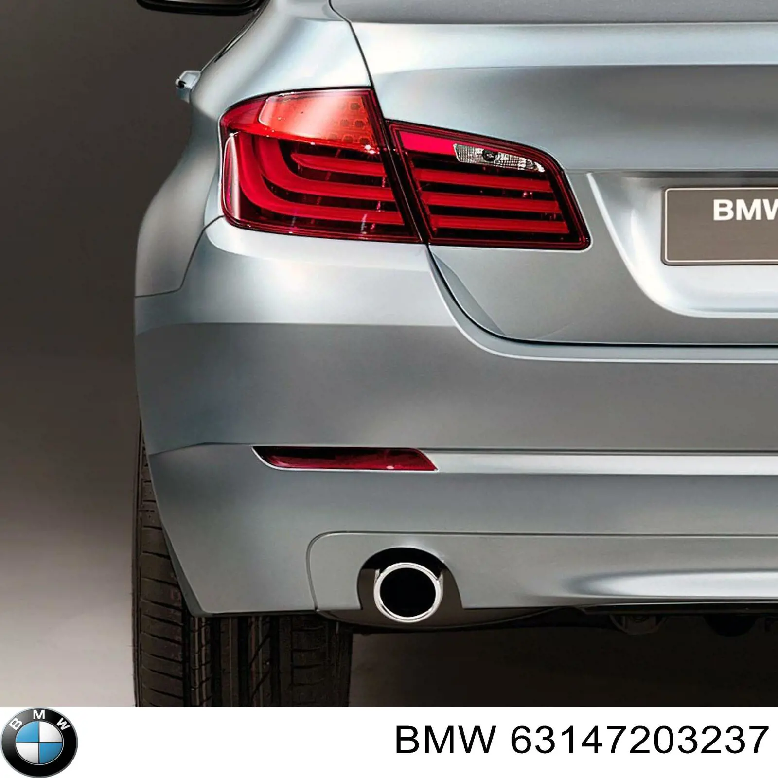 63147203237 BMW retrorrefletor (refletor do pára-choque traseiro esquerdo)