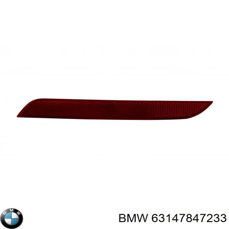 63147847233 BMW retrorrefletor (refletor do pára-choque traseiro esquerdo)