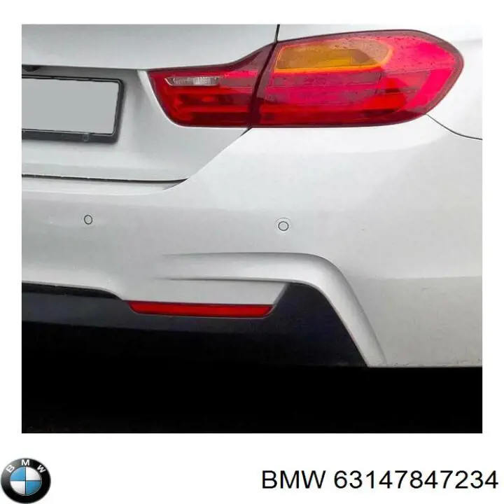 Правый катафот заднего бампера 63147847234 BMW