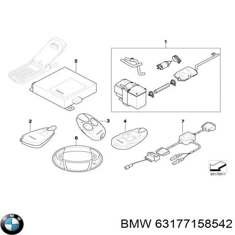 Фара противотуманная, правая BMW 7158542 цена, от 28.25 USD