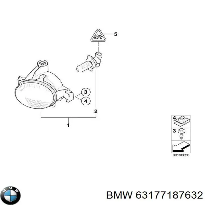 63177187632 BMW luzes de nevoeiro direitas