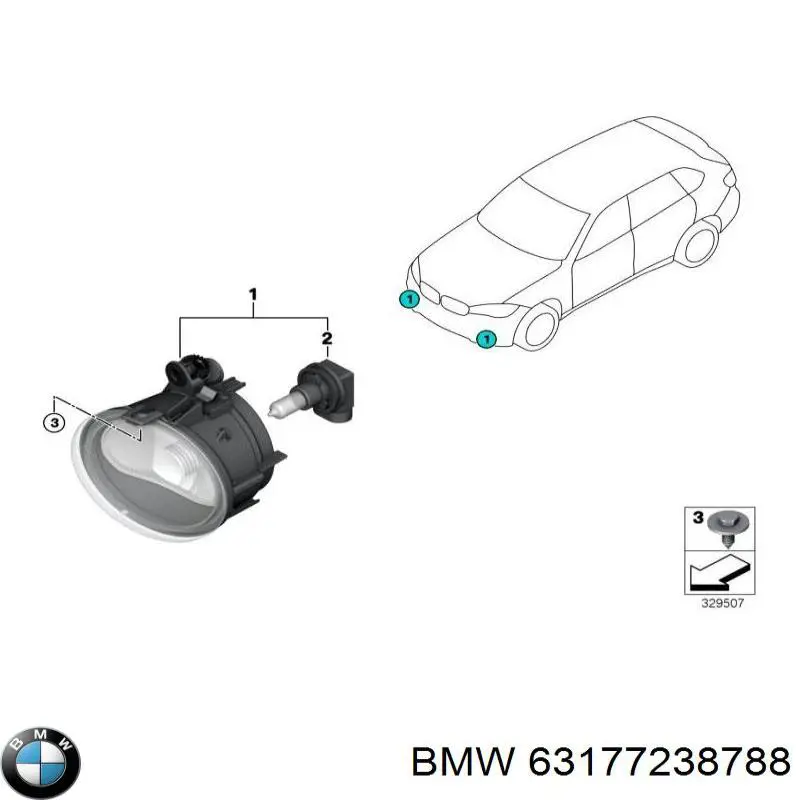Фара противотуманная правая BF0216300002 Bapmic