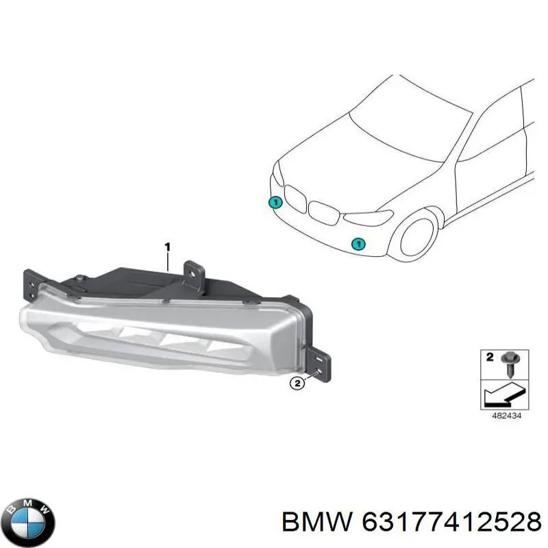 Luzes de nevoeiro direitas para BMW X4 (G02, F98)