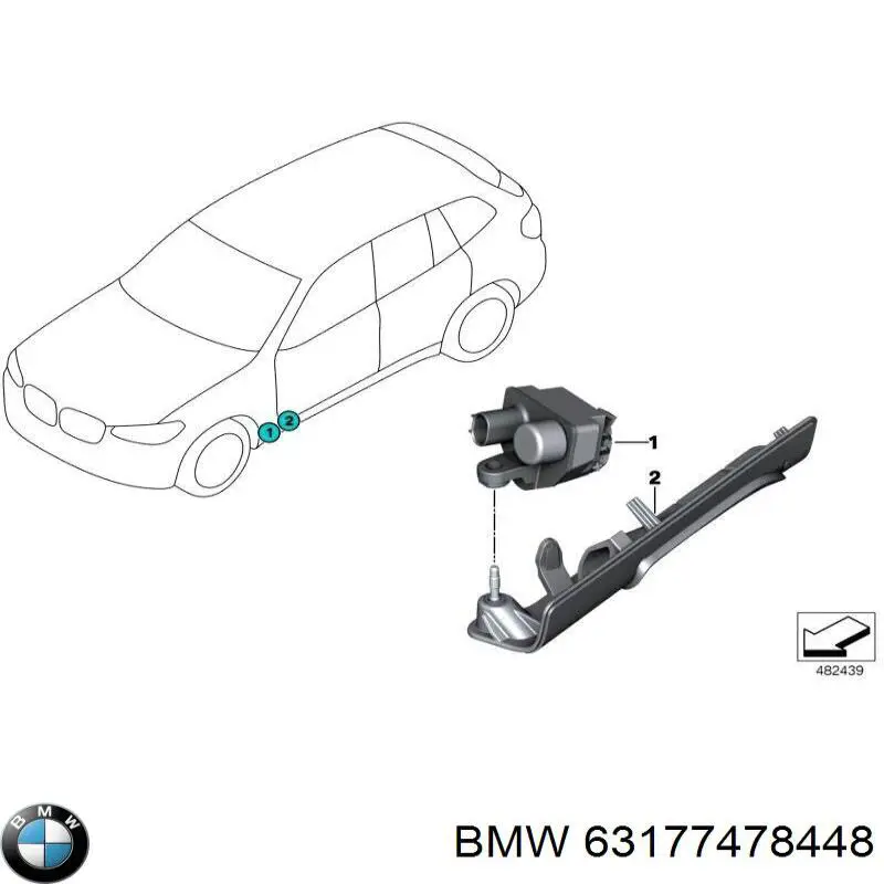 63177478448 BMW lanterna dianteira da luz de fundo para os pés