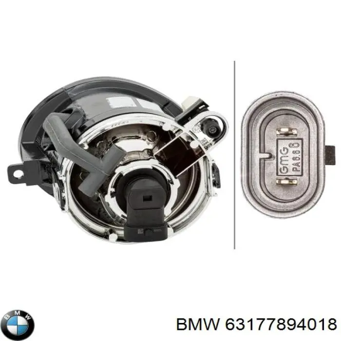 Фара протитуманна, права 63177894018 BMW