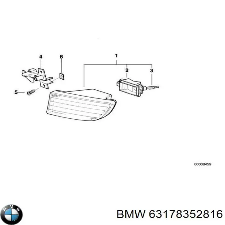 Кронштейн крепления противотуманной фары правой на BMW 7 (E38) купить.