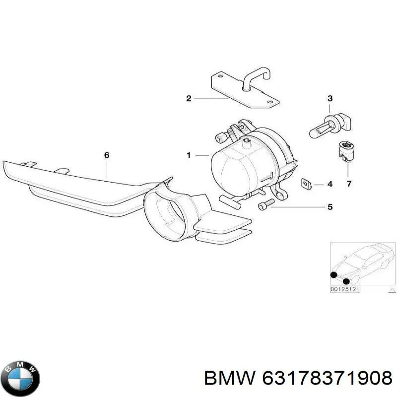 Купить 63178371908 BMW Туманка правая