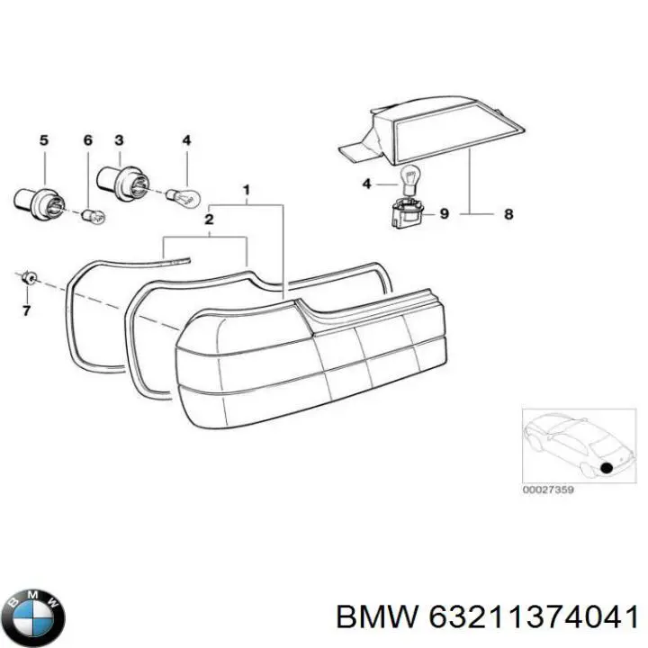 Купить 63211374025 BMW Левый стоп