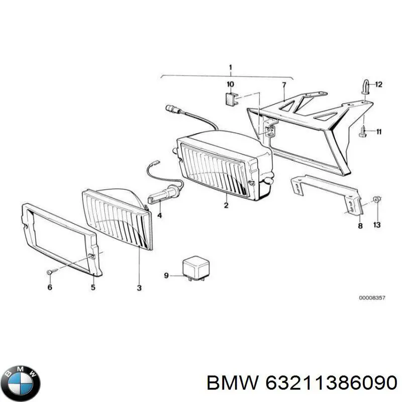 Задний фонарь 63211386942 BMW